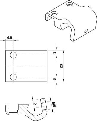 disegno staffa