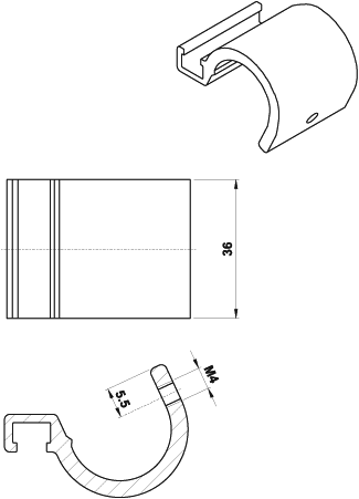 disegno staffa