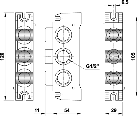 Side entry header